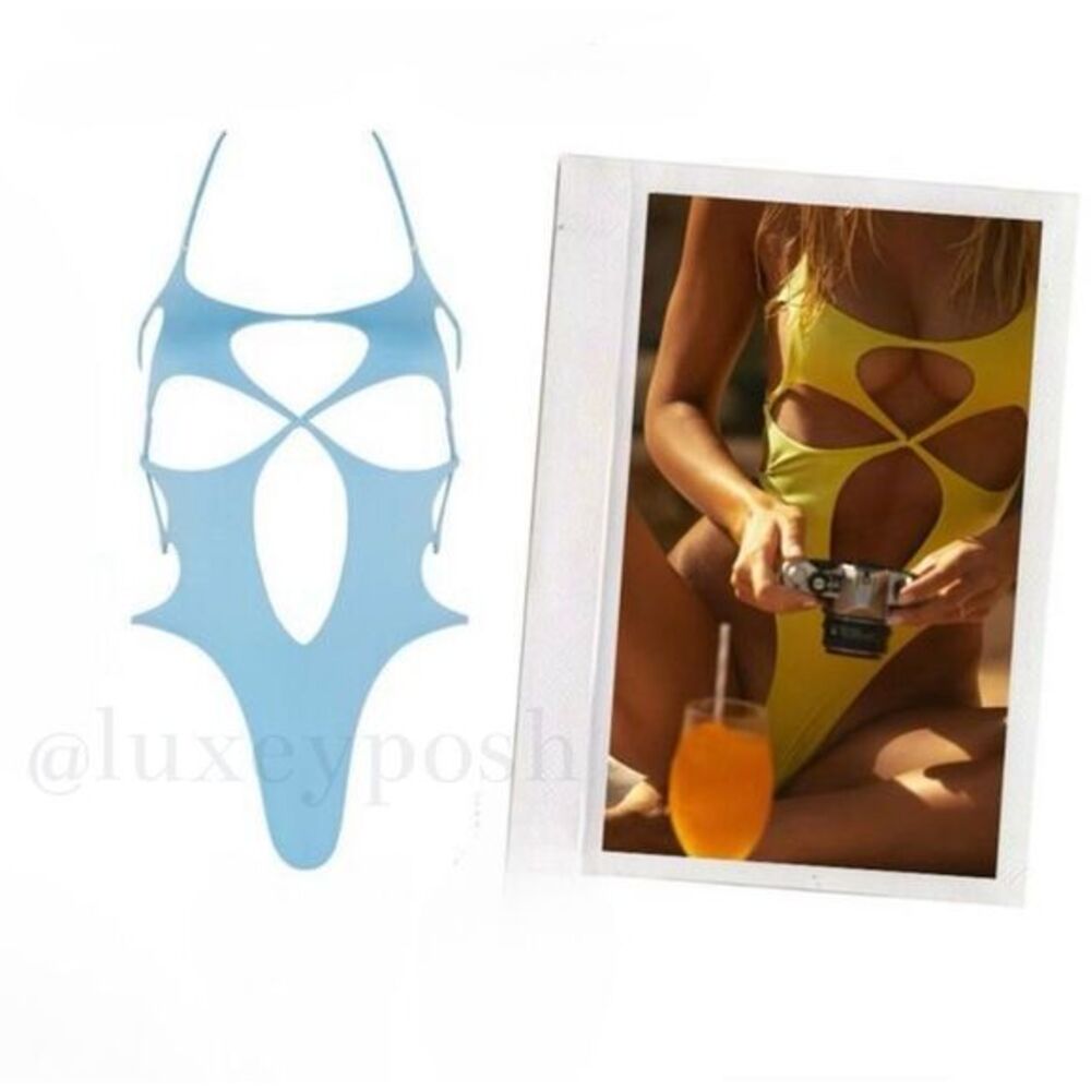 Monica Hansen Beachwear Starlight Cut-Out One-Piece Blue Small